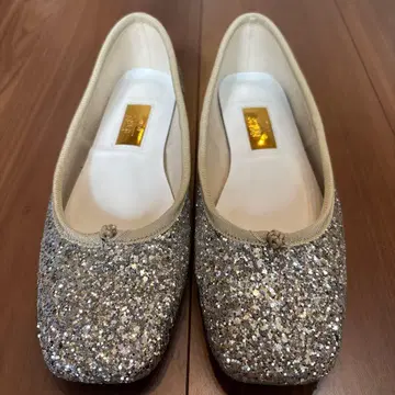 GRISE 글리터 플랫슈즈 실버