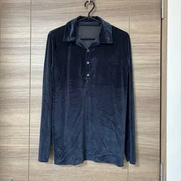 6 ROKU 시어 벨로아 셔츠 풀오버 네이비 프리 사이즈 가을/겨울