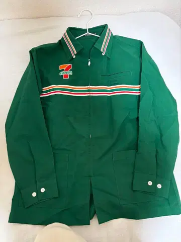 세븐일레븐 그린 긴팔 셔츠