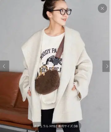 오버 사이즈 숄카라 자켓 38 사이즈 베이지