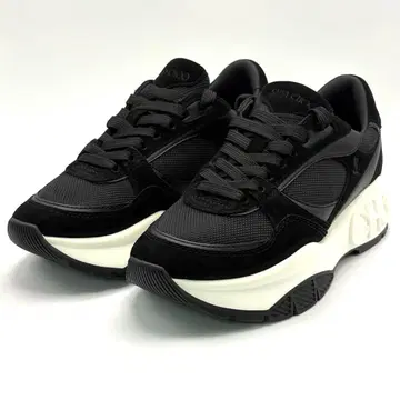 [미사용품급] JIMMY CHOO 지미추 가죽 메쉬 스니커즈