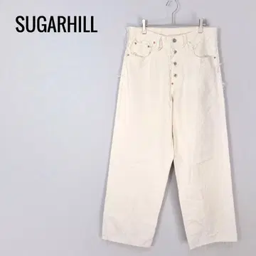 SUGARHILL Raw-Edge Canvas Denim Pants 34