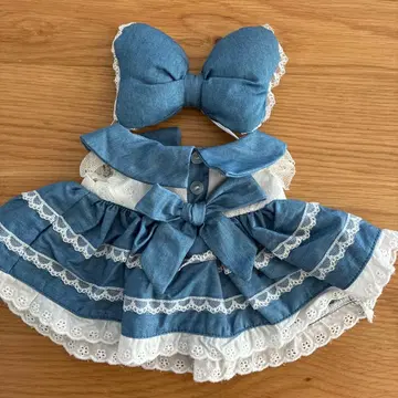 유니베어 데님 원피스 코스튬