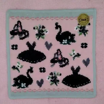 페이 러브러리 스완 레이크 타월 손수건 핑크 단종품 레어