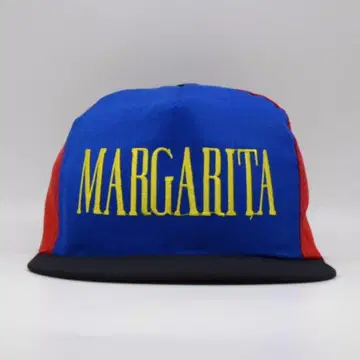 90s 빈티지 말리 리타 칵테일 자수 캡 멀티 컬러 파랑 빨강 네이비