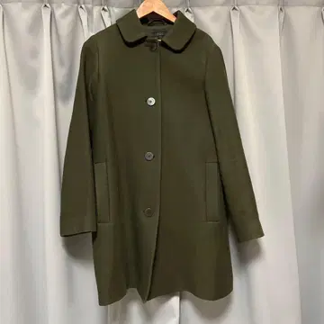 COS 코스 올리브 그린 미디 기장 코트