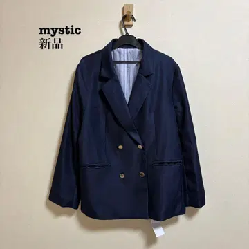 새상품 미스틱 골드 버튼 테일러드 자켓 네이비