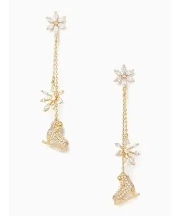 정가 24,200엔 케이트 스페이드 뉴욕 스노우 데이 리니어 귀걸이