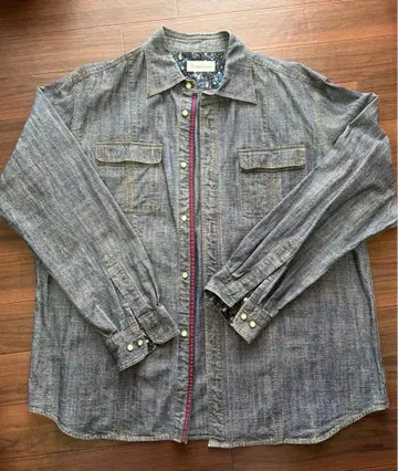 산타페 다크 블루 데님 셔츠 긴팔