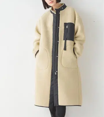 [ 택 포함 새상품 ] 본딩 보아 롱 코트