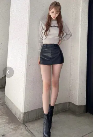 GYDA 인조 가죽 스커트 숏팬츠