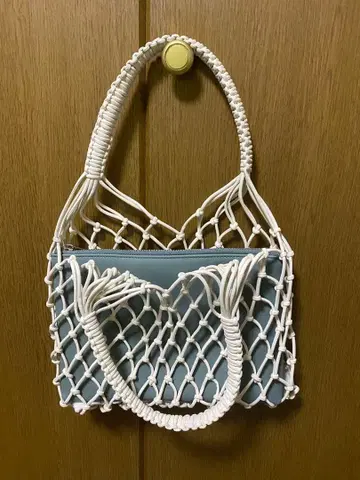 인터넷 디자인 미니 백 화이트/블루