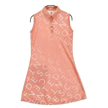 DESCENTE 로고 프린트 슬리브리스 원피스