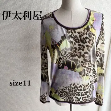 이타리야 꽃무늬 x 레오파드 큐빅 상의 11호