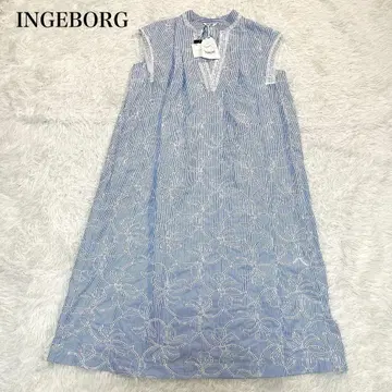 시착만 한 상품 완판템 잉게보그 2024년 리본 자수 원피스 스트라이프