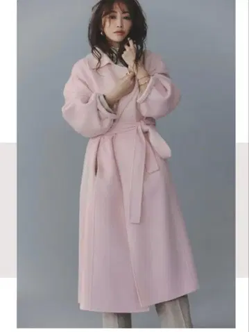 FRAY I.D 프레이 아이디 울 트렌치 리버 코트 핑크