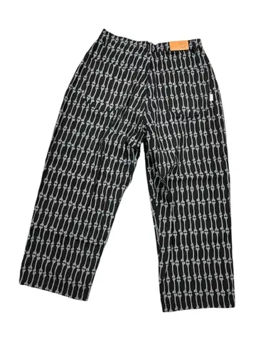 student apathy 배기 블랙 데님 뼈 프린트 사이즈 L 새상품급