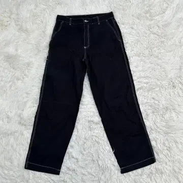 ZARA 자라 블랙 데님 팬츠 청바지 스티치 EUR40