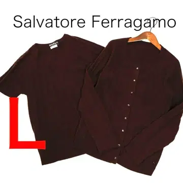 H3450-99 페라가모 캐시미어 혼방 울 니트 탑 가디건 세트