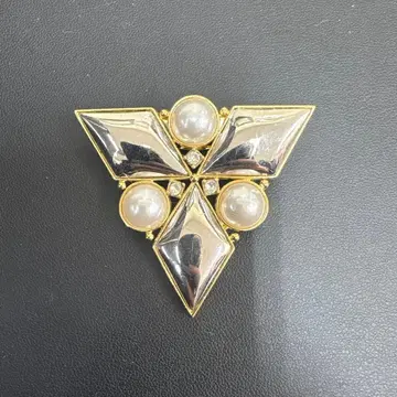 빈티지풍 9.1mm 펄 장식 브로치