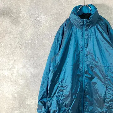 LANDS' END 긴팔 바람막이 블루 무지 메쉬 나일론