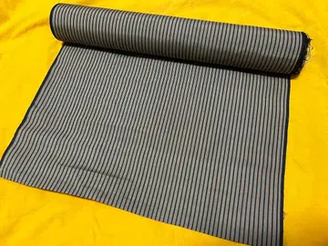 네이비 당잔 줄무늬 오메시 명주 직물 옷감