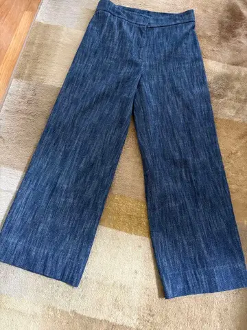 크리스프 데님 와이드 팬츠 하이웨스트