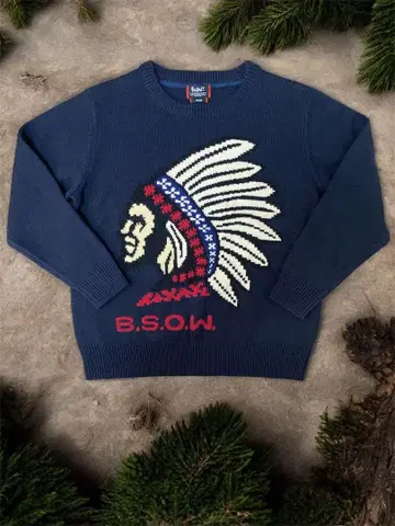 MURAL 인디언 니트 스웨터 아이보리 사이즈 S