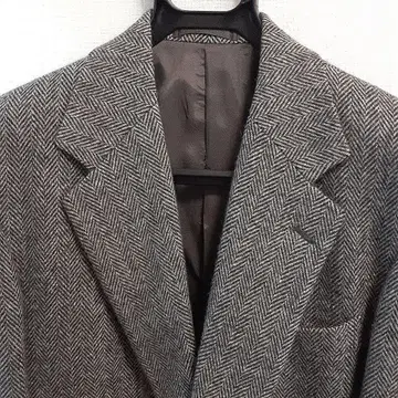 그레이 헤링본 테일러드 자켓