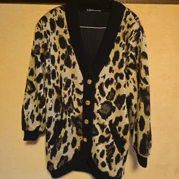 LEONARD 레오파드 무늬 긴팔 가디건