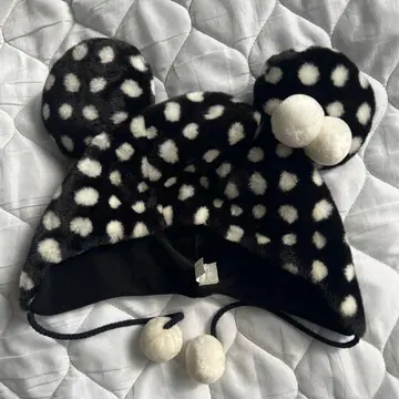 디즈니 팬캡 도트 블랙