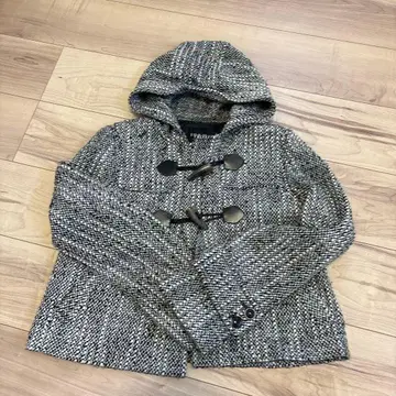 RULE 더플 코트 블랙 화이트 그레이