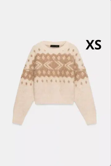 ZARA 자라 기모 자카드 니트 스웨터 새상품, 미사용