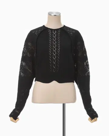 Mame Kurogouchi 레이스 니트 탑