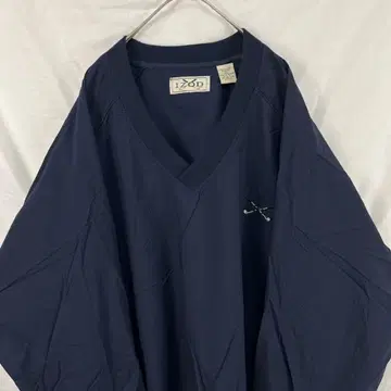 00s Y2K izod 나일론 풀오버 나일론 자켓 네이비