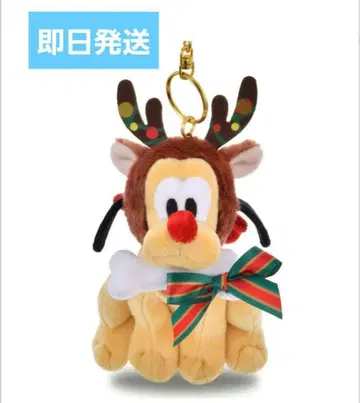 플루토 봉제 인형 키링 키체인 DISNEY CHRISTMAS
