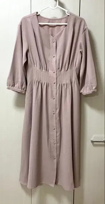 온워드 켄잔 핑크 7부 소매 롱 원피스 사이즈 2