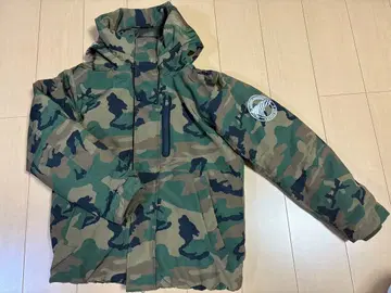 AVIREX 아비렉스 카모 패턴 후디드 다운 자켓 M