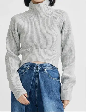 STUDIOUS Cropped Chanky Knit Top