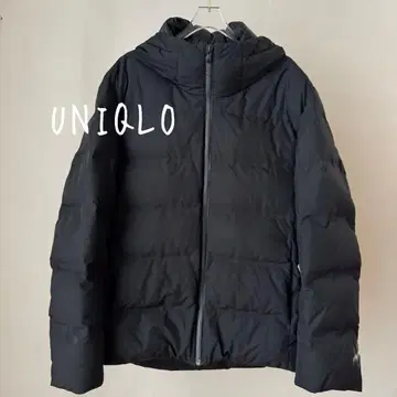 UNIQLO 유니클로 후드 부착 심리스 다운 자켓 블랙