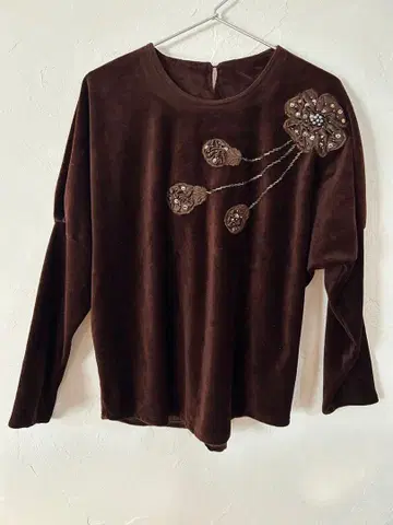 구제 의류 꽃 벨로아 긴팔 toro otoe kiaris itimi