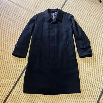 캐시미어 100% 블랙 스텐카라 코트