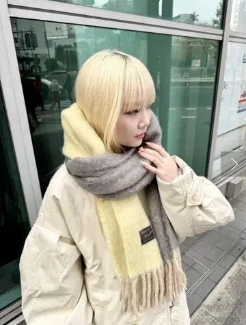 Kastane 뉴앙스 컬러 머플러 그레이