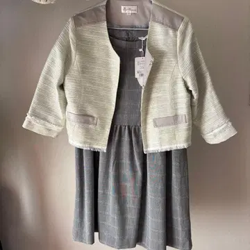 Sweet Mommy 그레이 체크 원피스 수트