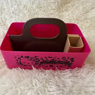 헬로키티 수납 박스 소품함 아베일 손잡이 달린 갸루키티 산리오