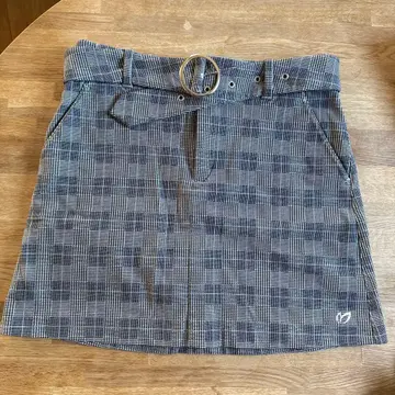 MARTER BUNNY EDITION 체크 무늬 링 벨트 스커트 2