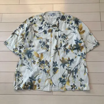 11.4 PAPIORA 파피올라 반팔 니트 크림 꽃무늬 LL