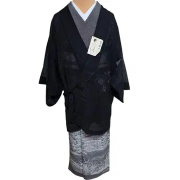 도중기 블랙 겉옷 코트 미사용 새상품급 멋스러운 비침 세미롱 화학 섬유