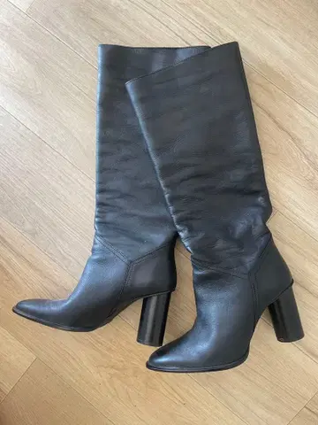 블랙 롱 부츠 하이힐 스틸레토 ZARA 24.5