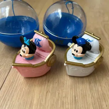디즈니씨 15주년 미키 미니 보트형 캡슐 토이 2개 세트
